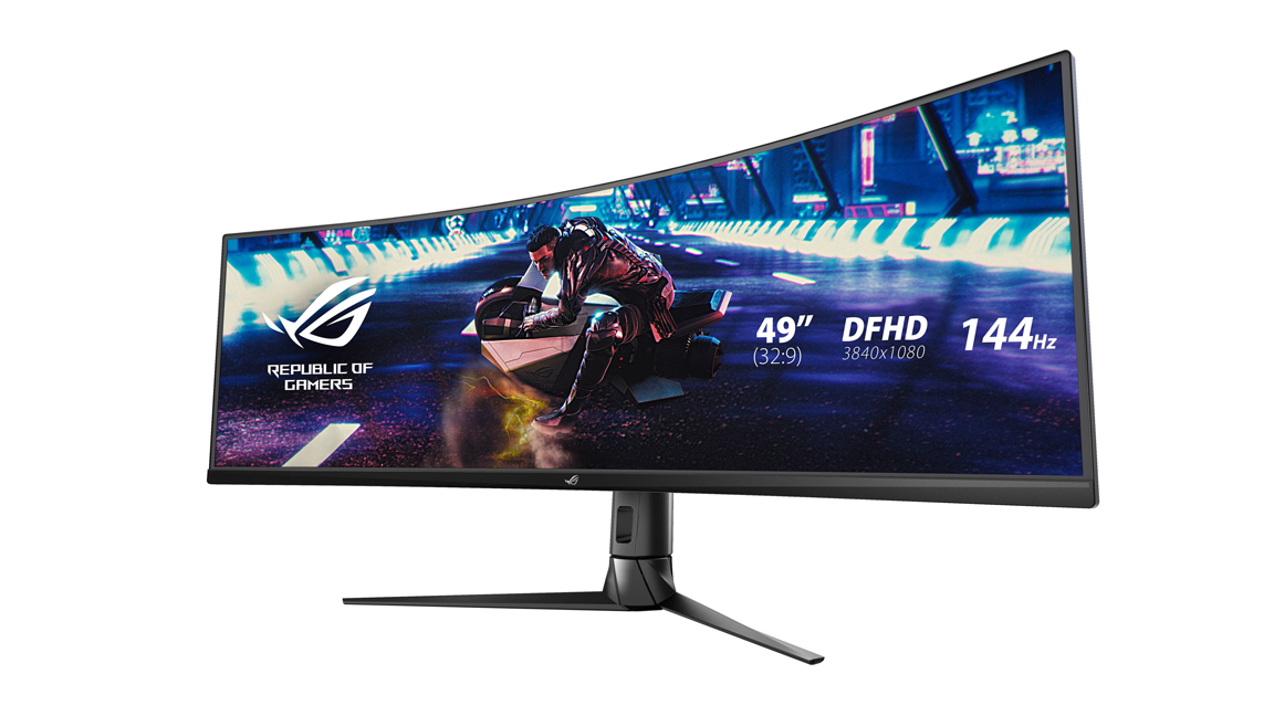 ASUS - ROG Strix 49 Inch Curved FHD 144Hz FreeSync Gaming Monitor with HDR DisplayPort, HDMI, USB - Black